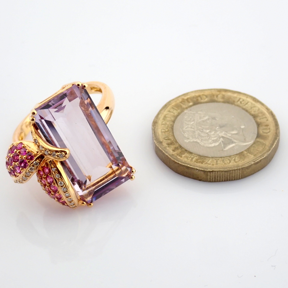 Natural Diamond 18K Rose/Pink Gold Ring