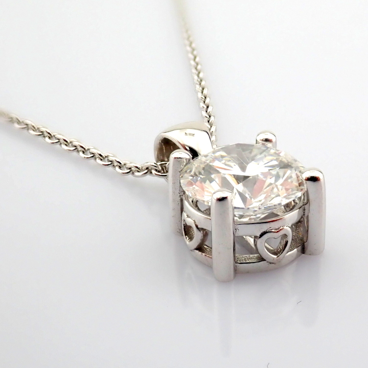 Round Cut Lab-Grown Diamond Necklace - 2.08 Total Carat (IGI Certified)