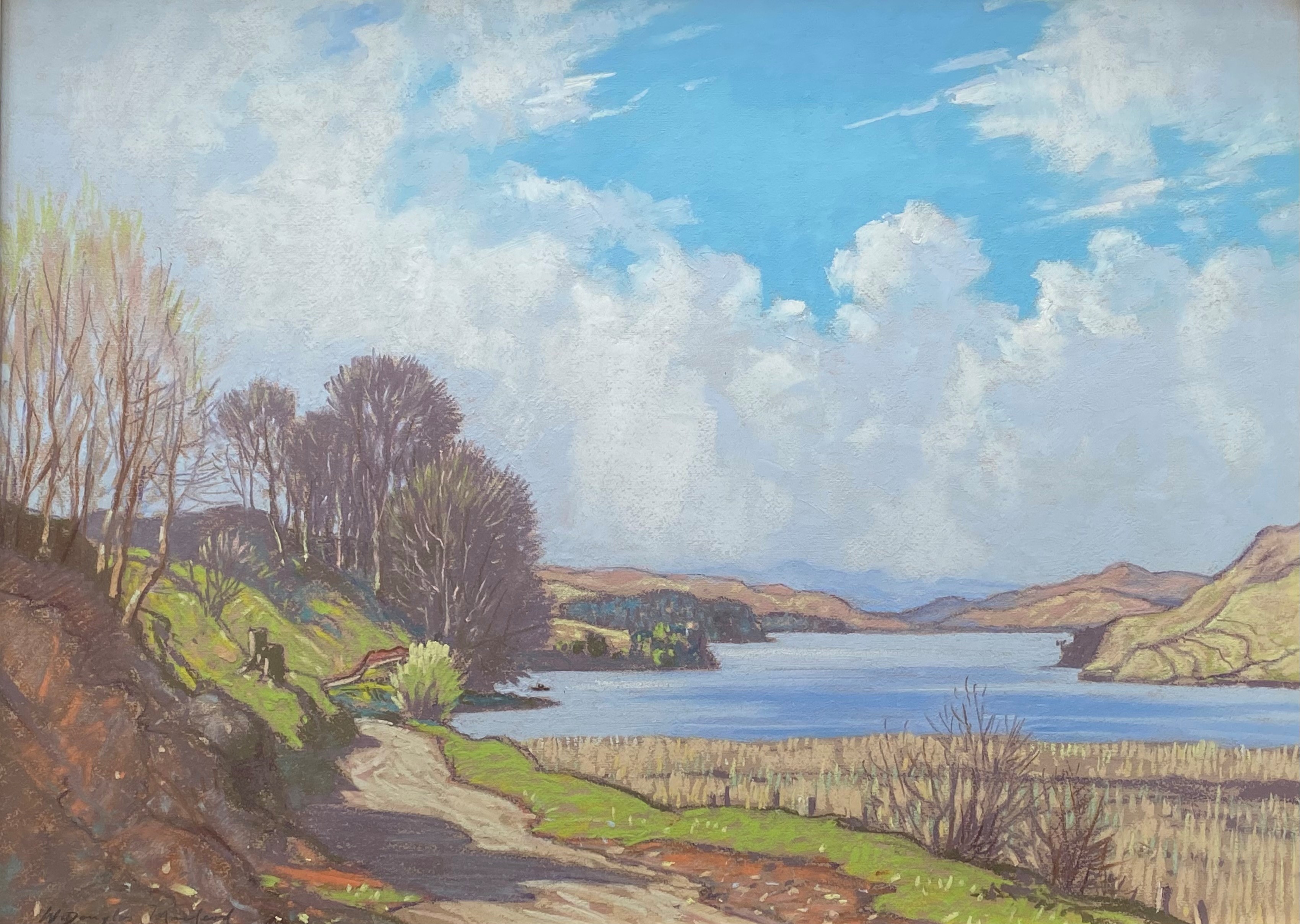 William Douglas Macleod signed pastel Loch Avich Scottish Highlands