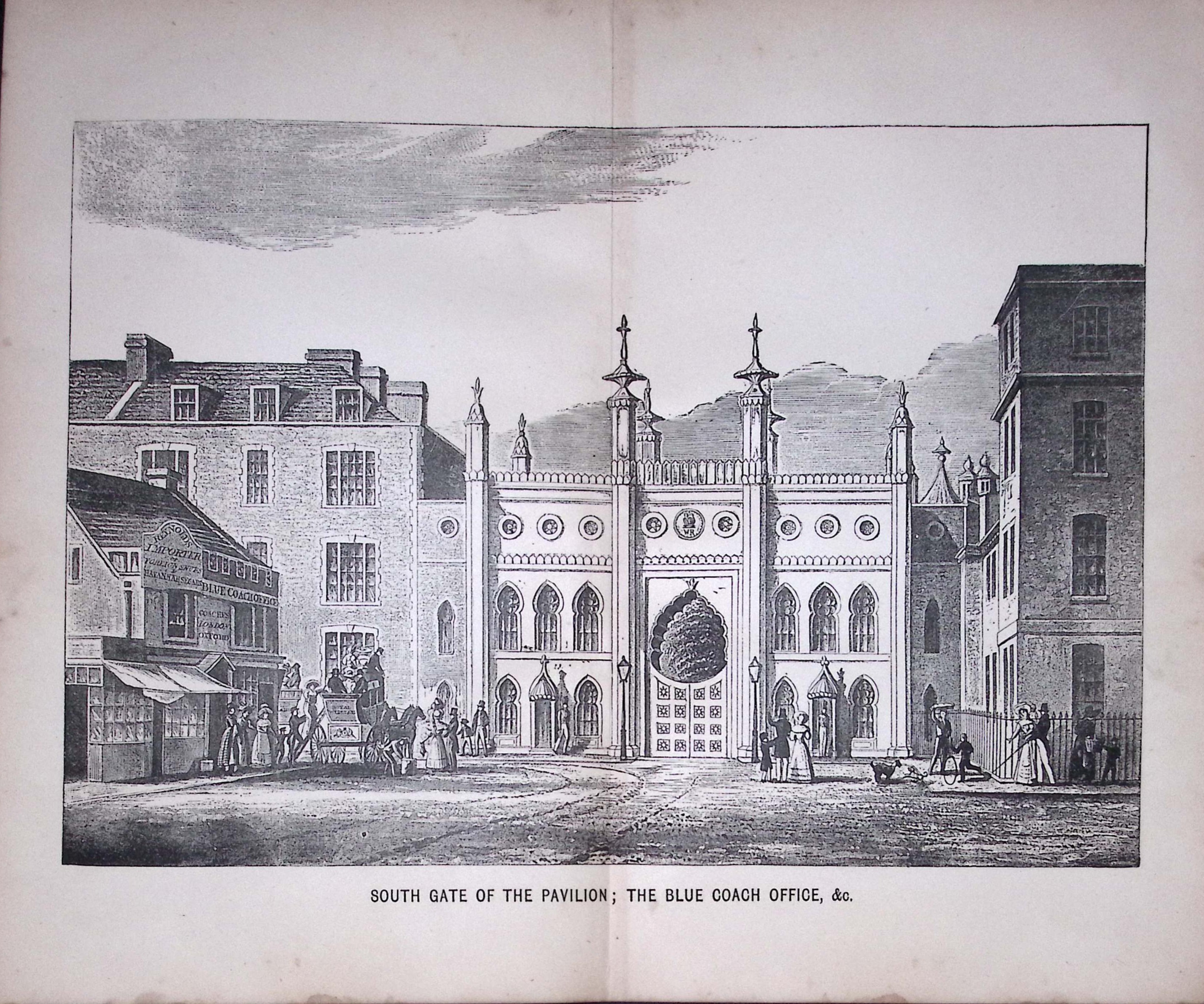 Brighton The Pavilion Blue Coach Office Large Antique 134-Year-Old Print-33-TR