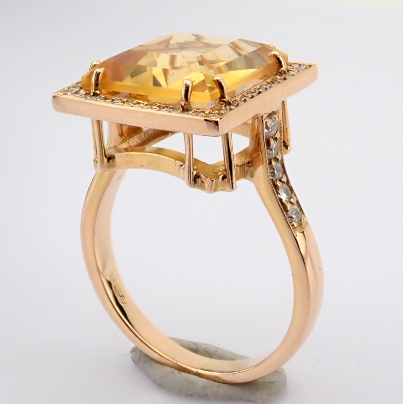 Natural Diamond 18K Rose/Pink Gold Ring