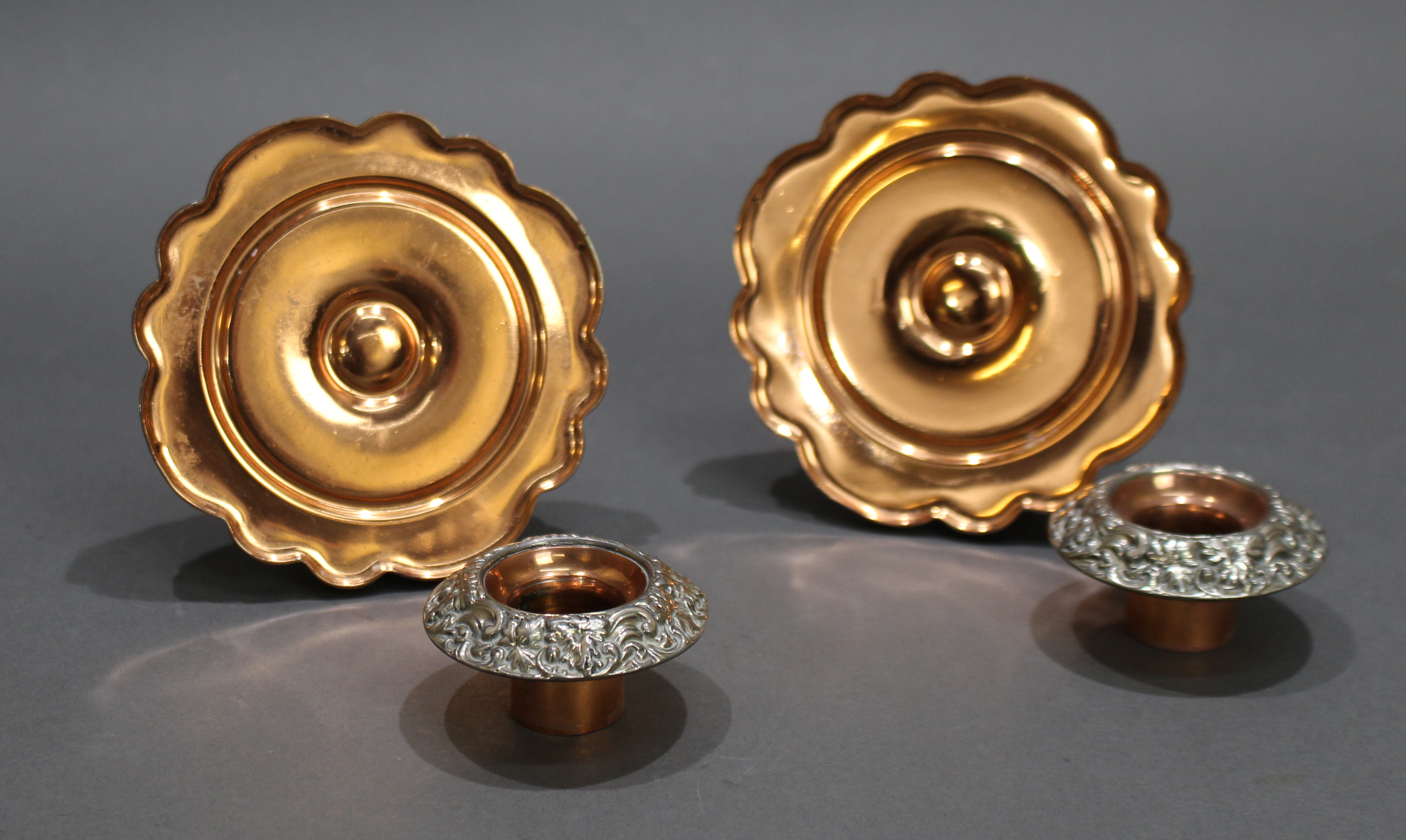 Pair of Early 19th c. Sheffield Plate Candlesticks