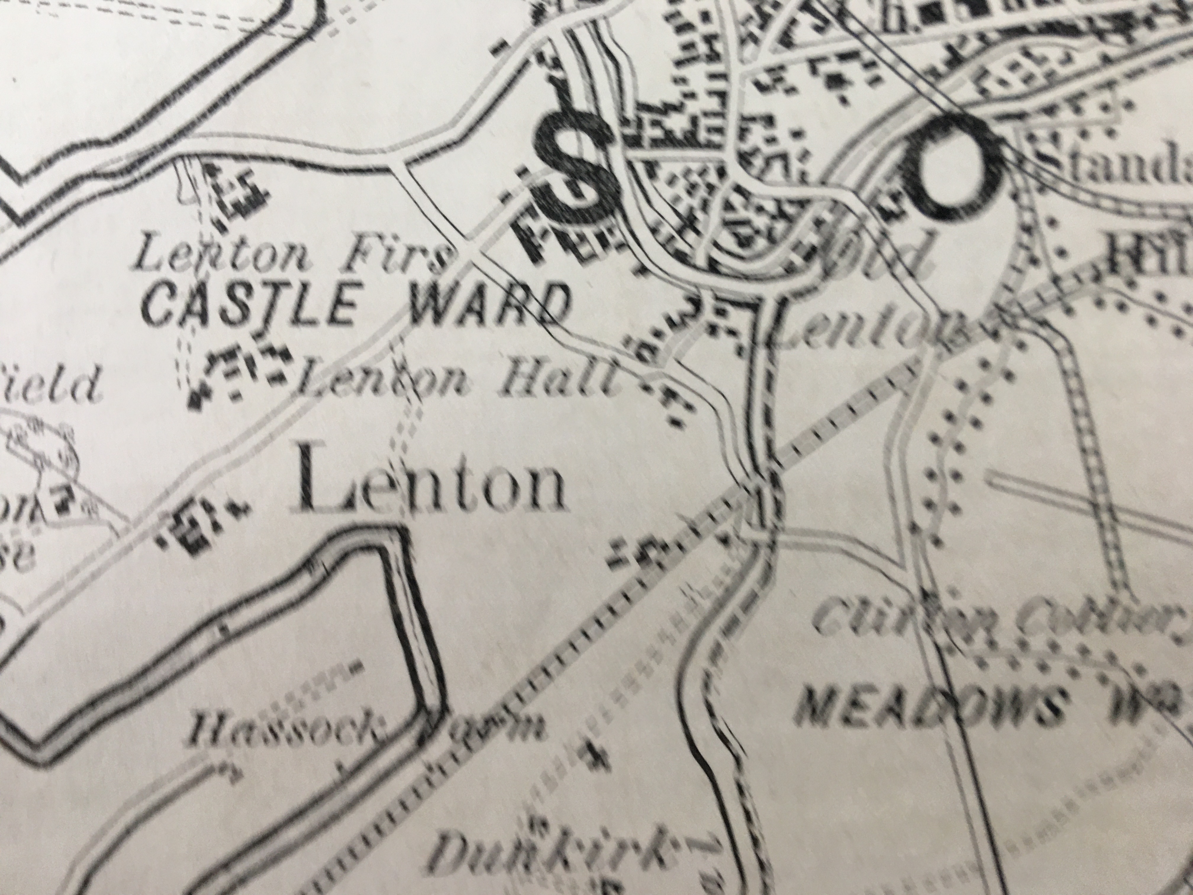 Antique 139 Years-Old Scarce Map City of Nottingham 1885 Boundary Changes.