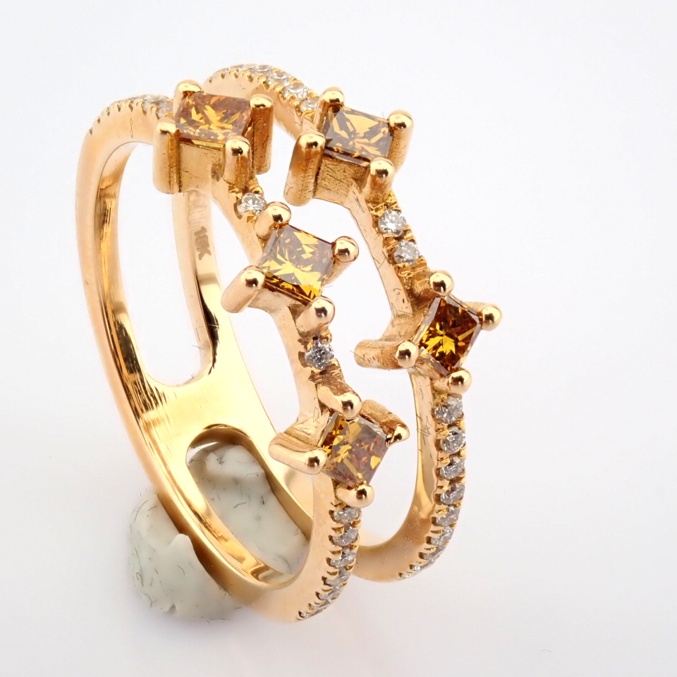 Natural Diamond 18K Rose/Pink Gold Ring