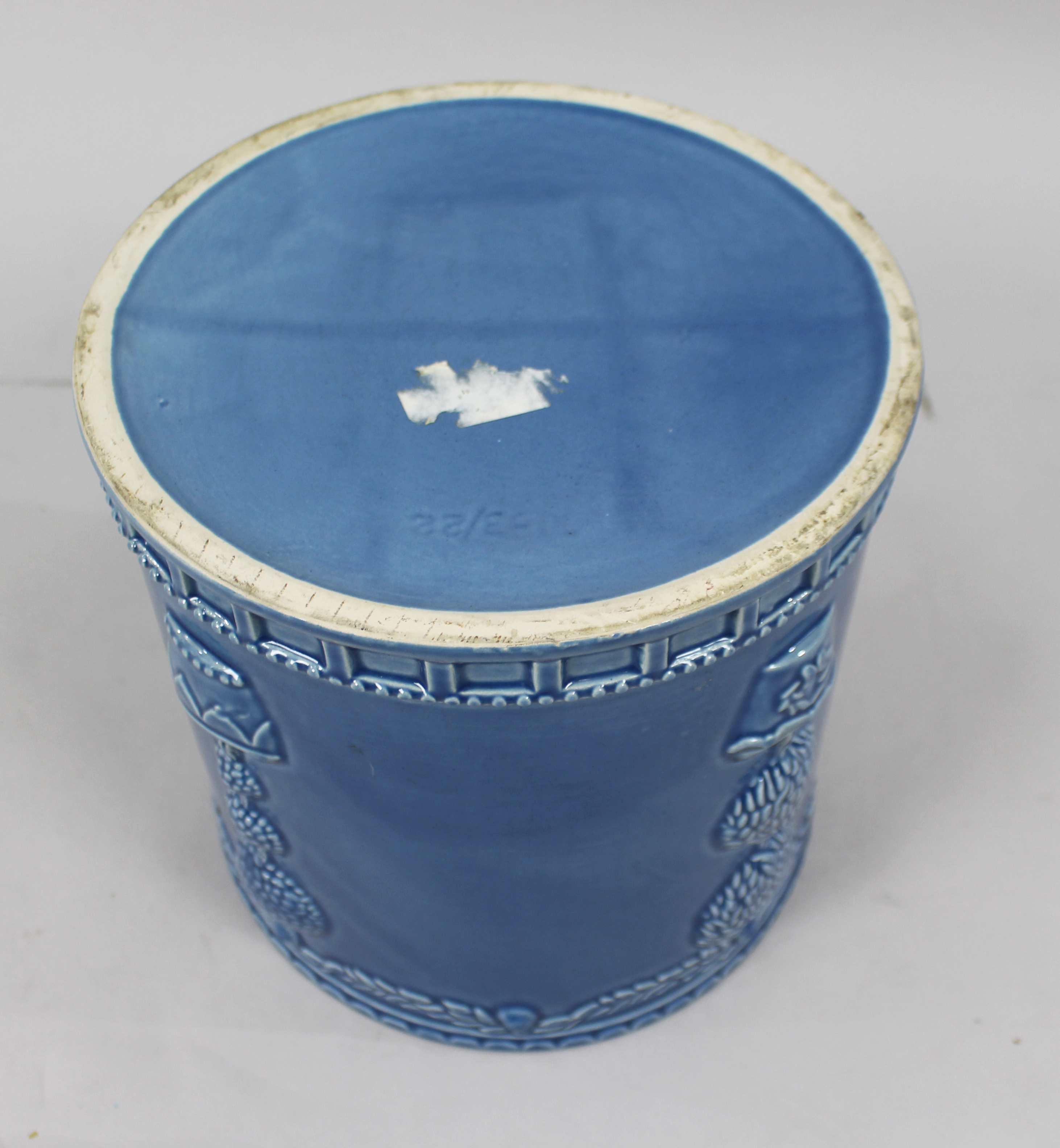 Large Blue Ceramic Planter