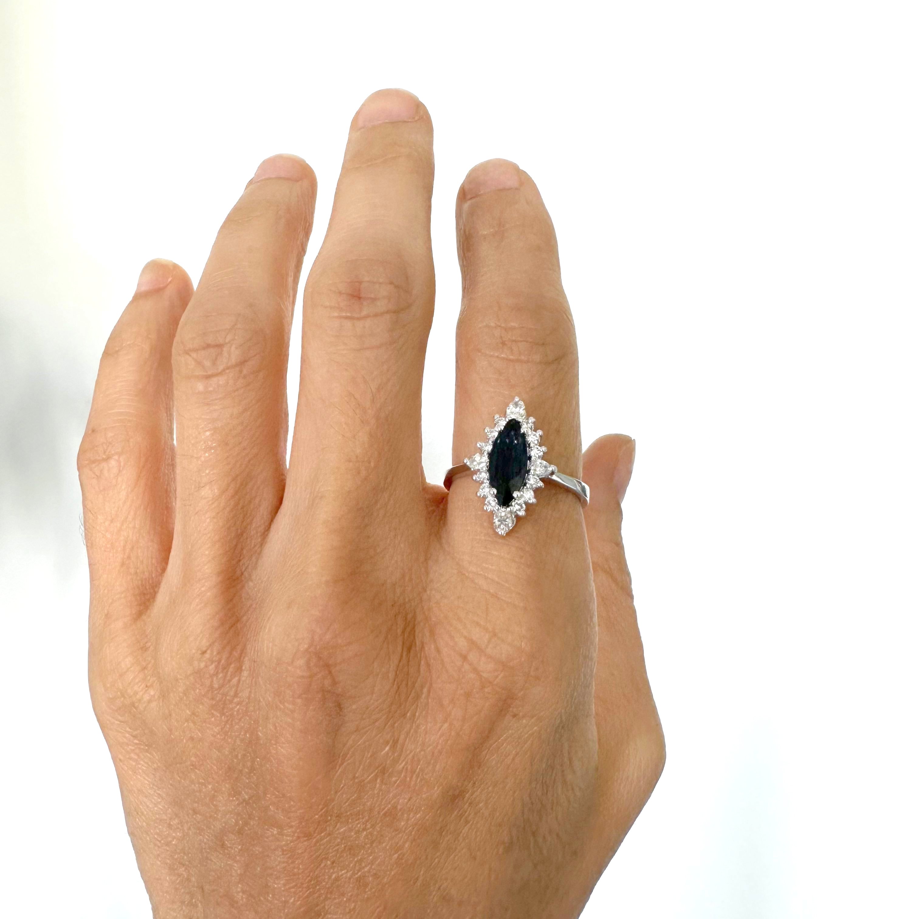 Natural Diamond 18K White Gold Ring