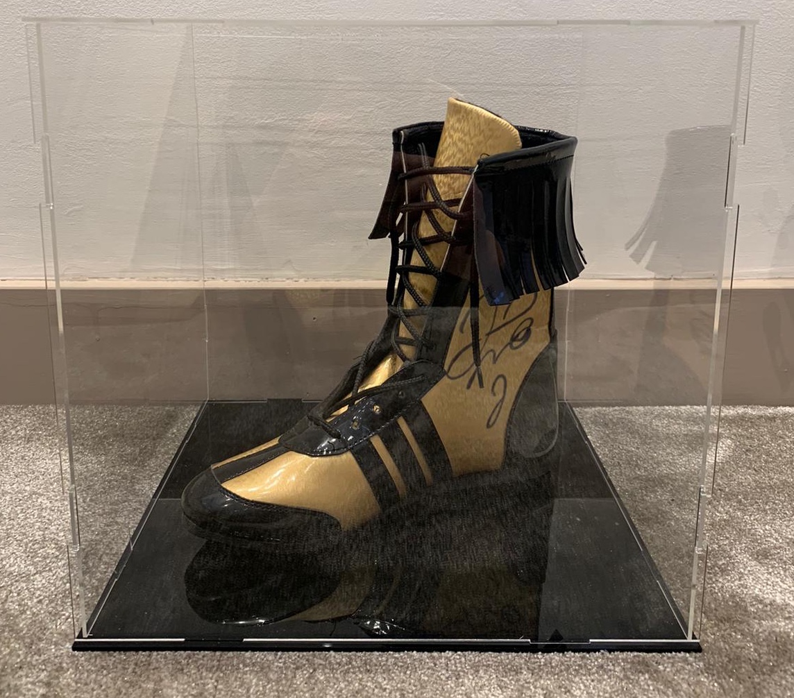 Floyd Mayweather Signed Boot In Display Case