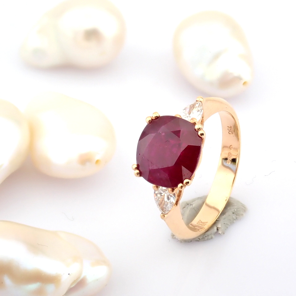 Natural Diamond 18K Rose/Pink Gold Ring