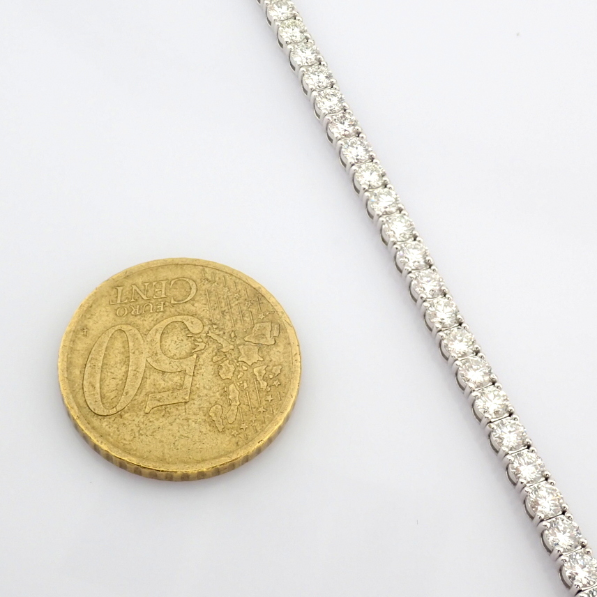 Natural Diamond 14 White Gold Bracelet
