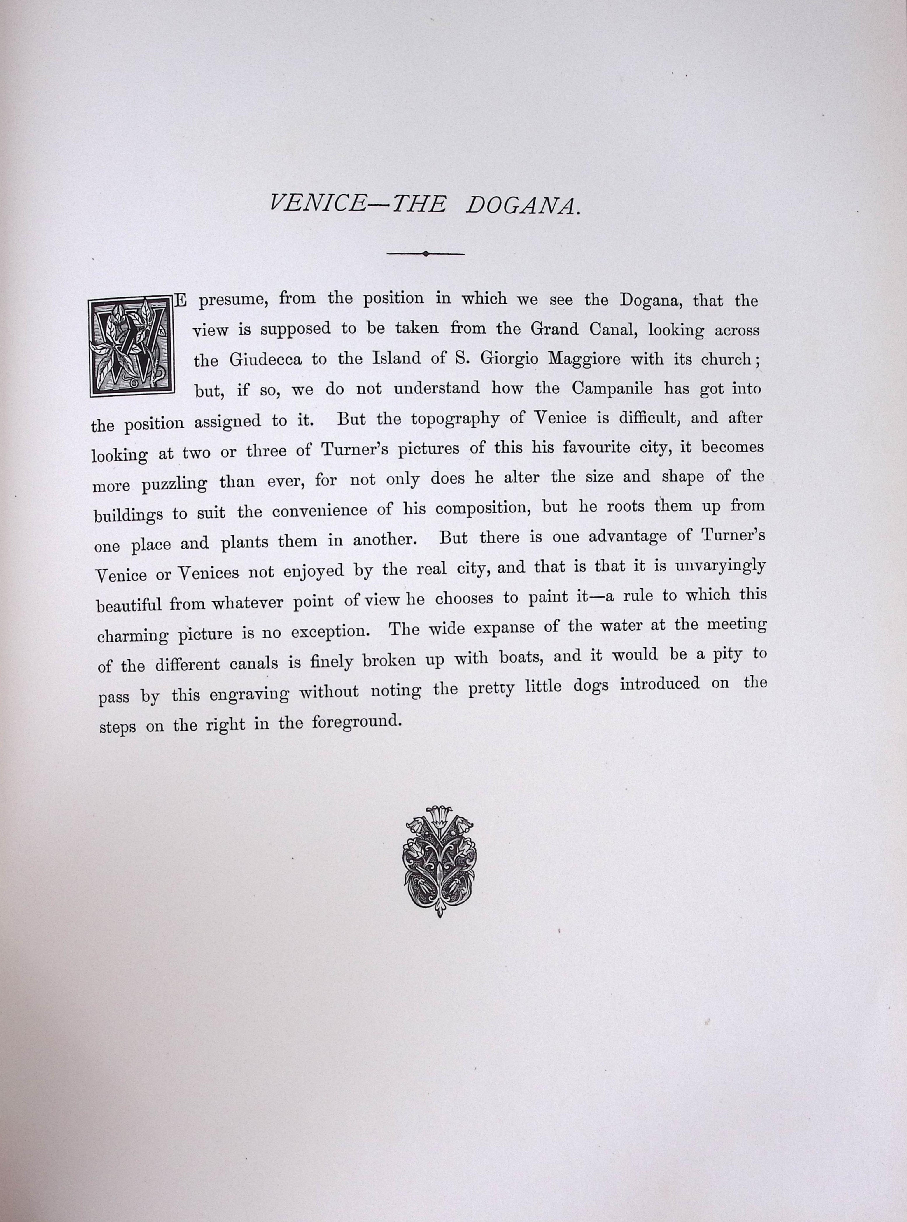 J.M.W Turner The Dogana Venice Large Antique Steel Engraving-24-TR