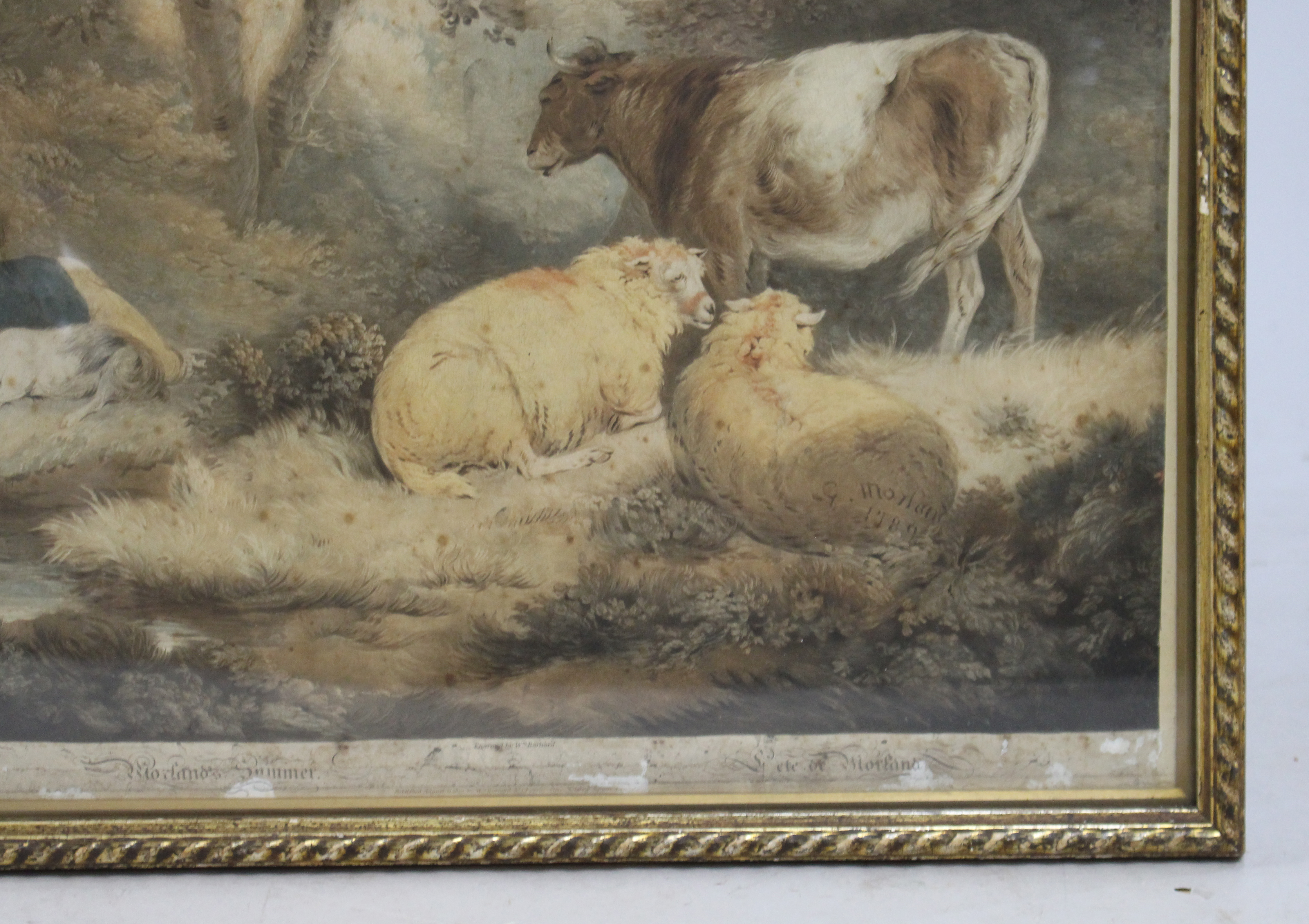 Coloured Mezzotint by William Barnard George Morland – Morland’s Summer (1802)