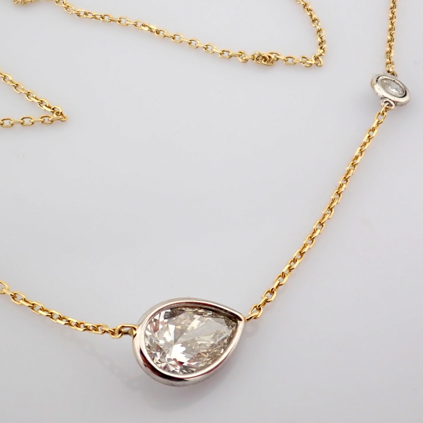 Pear Cut Lab-Grown Diamond Necklace - 1.07 Total Carat (IGI Certified)