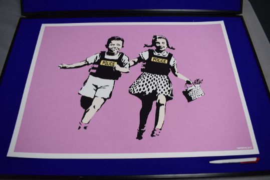 Banksy (b1974) ‘Police Kids / Jack and Jill’ Editioned, Stamped, Banksy By West Country Prince, 2005