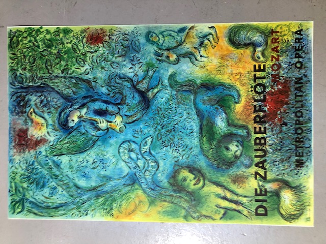 Four Chagall Posters. The Magic Flute For Metropolital Opera, The Abduction of Chloe and Two Others.
