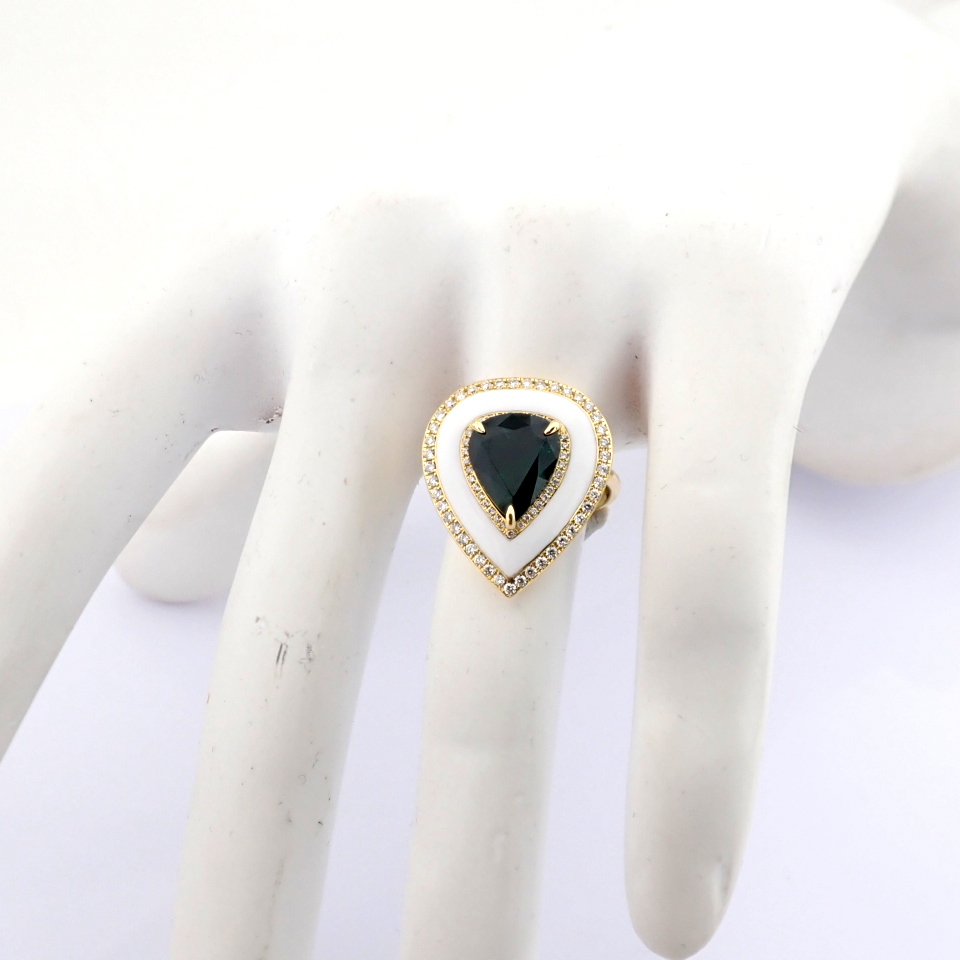 Natural Diamond 18K Yellow Gold Ring