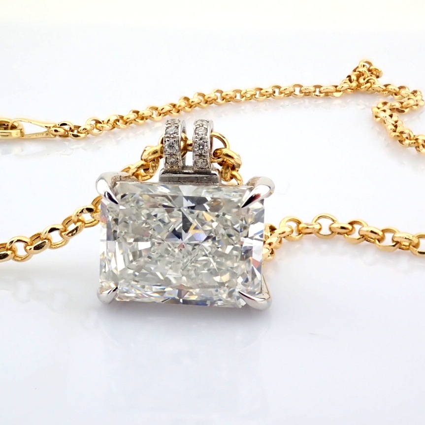 Radiant Cut Lab-Grown Diamond Necklace - 6.07 Total Carat (IGI Certified)