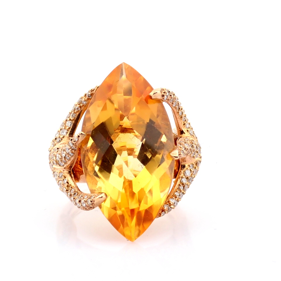 Natural Diamond 18K Rose/Pink Gold Ring