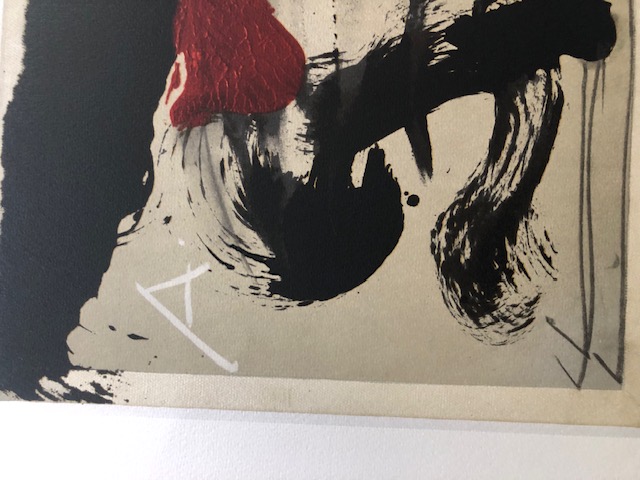 Antoni Tapies (1923-2012) Rare Numbered Lithograph. 1982