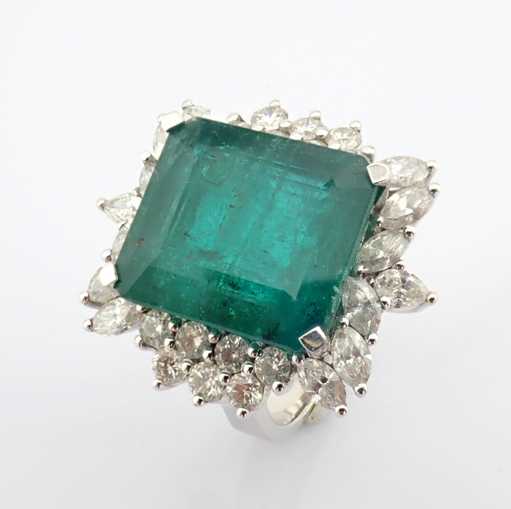 Natural Diamond 18 White Gold Ring