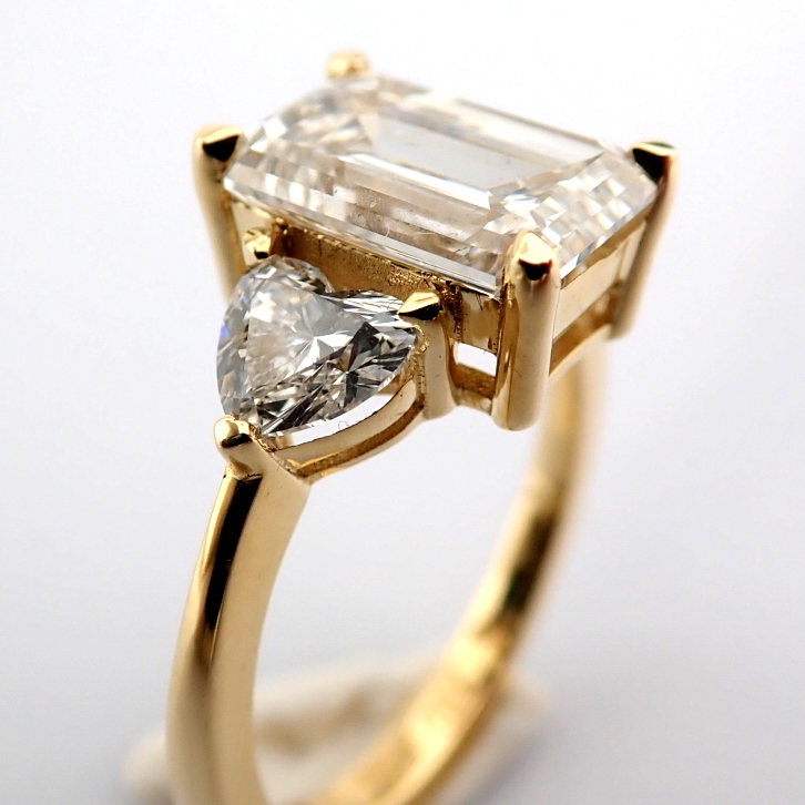 Emerald Cut Lab-Grown Diamond Ring - 3.92 Total Carat (IGI Certified)
