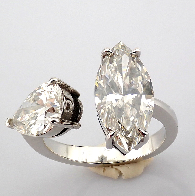 Marquise Cut Lab-Grown Diamond Ring - 4.9 Total Carat (IGI Certified)