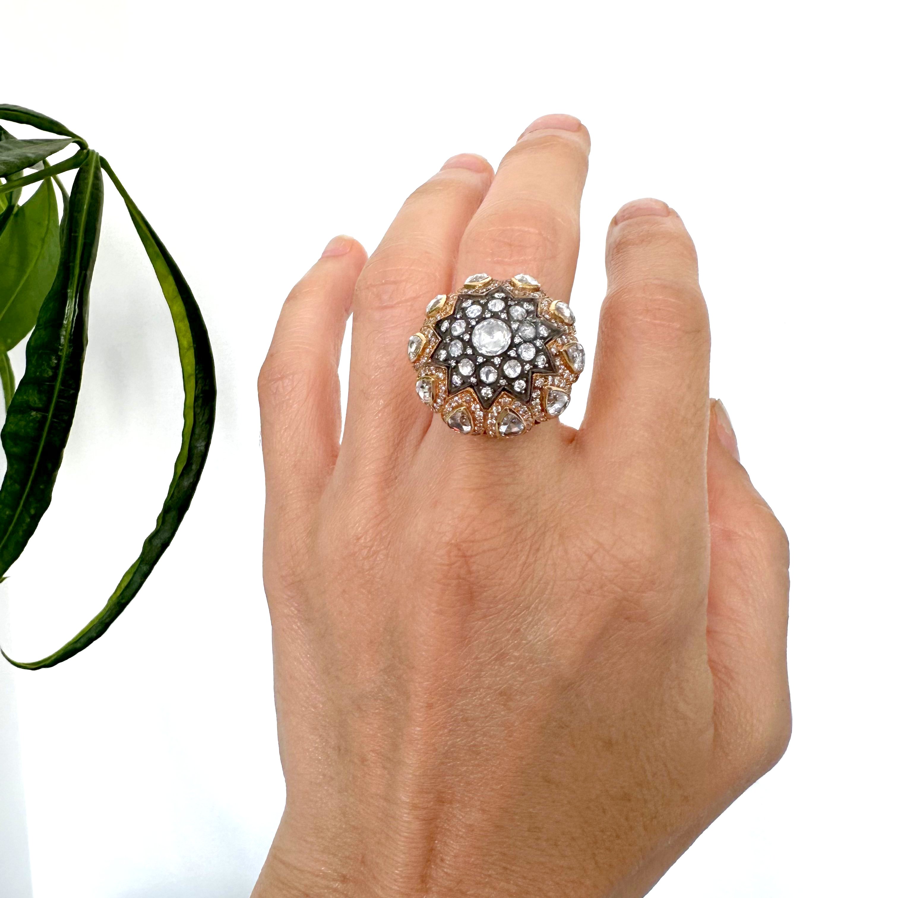 Natural Diamond 18K Rose/Pink Gold Ring
