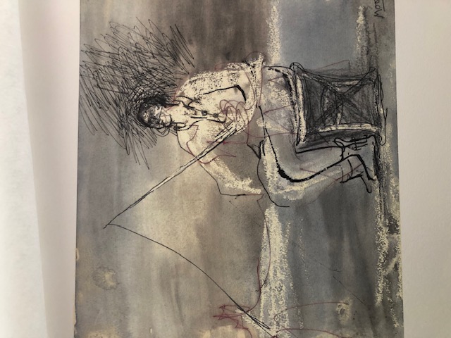 Rare Henry Moore Lithograph 'Man Fishing' 1983