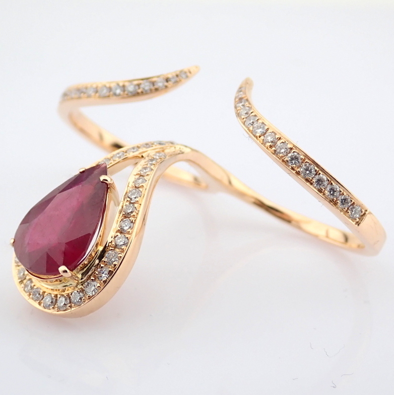 Natural Diamond 18K Rose/Pink Gold Ring